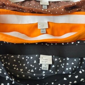A New Day silk skirt trio (hearts, solid & dots)